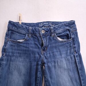 American Eagle Stretch Jegging Denim Medium Wash Jeans Womens Size 6 Blue